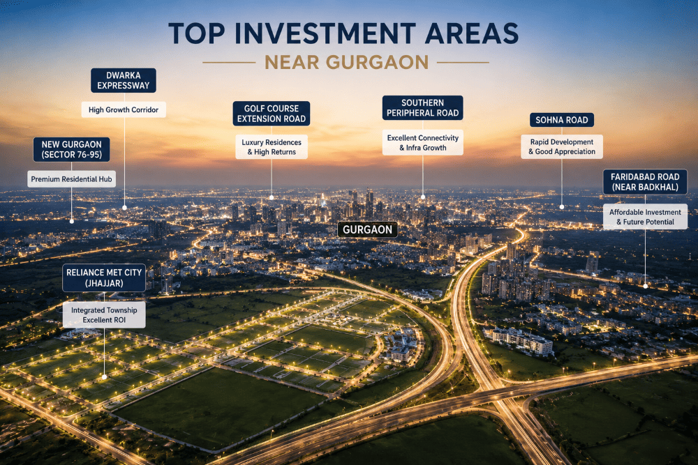 Top investment areas near Gurgaon